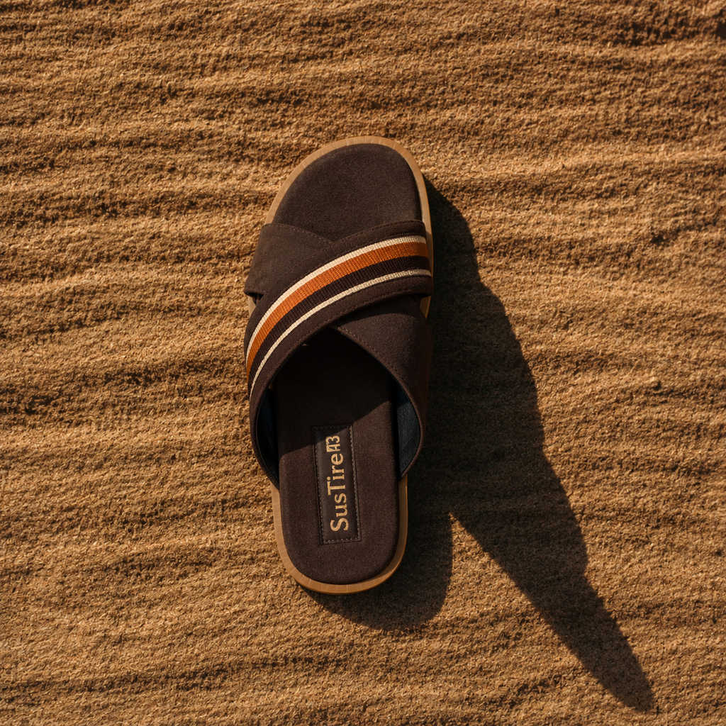 Mocha Cross – Handcrafted Sustainable Footwear | SusTire